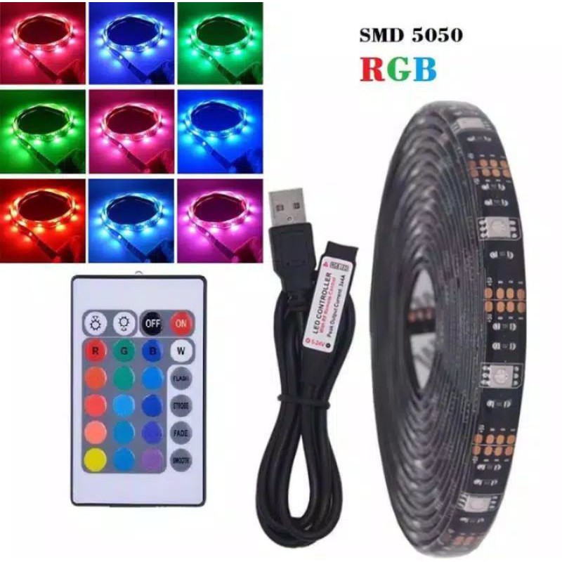 lampu led kabin colok usb + remote