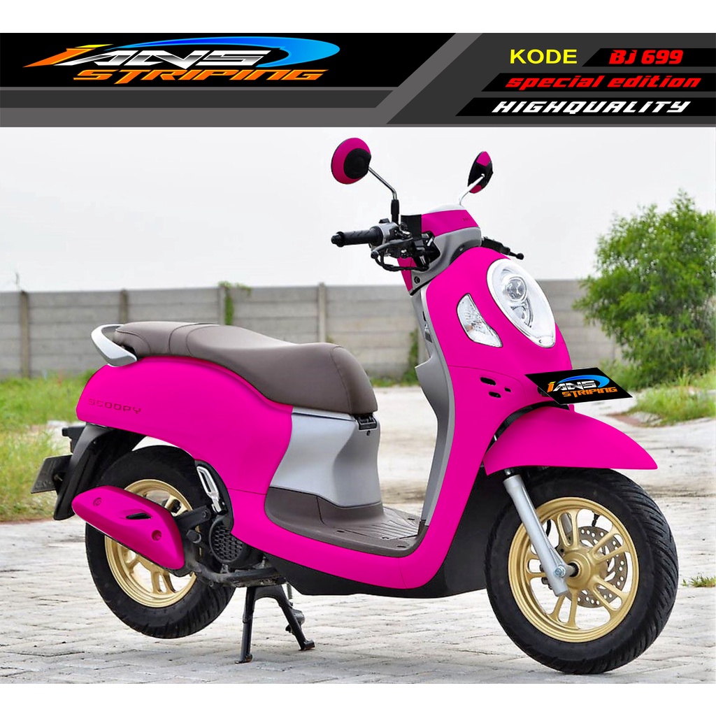 STICKER DECAL SCOOPY FULL BODY TERBARU / STICKER VARIASI SCOOPY POLOSAN/ STICKER WARNA TERBARU