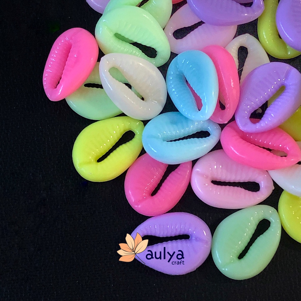 MANIK KERANG PASTEL AKRILIK BAHAN DIY KONEKTOR MASKER