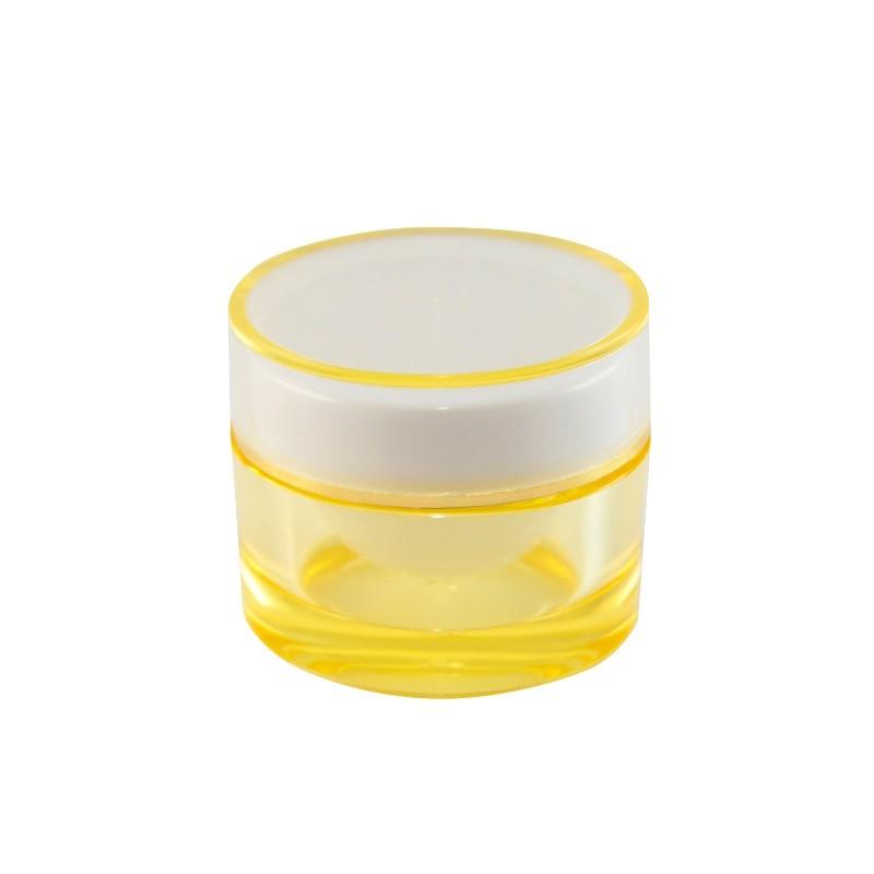 POT KOSMETIK BAHAN IMPORT WARNA KUNING / POT CREAM 10GR / POT KOSMETIK KUNING BENING 10 GRAM / WITH INNER LID - TEKNO KITA