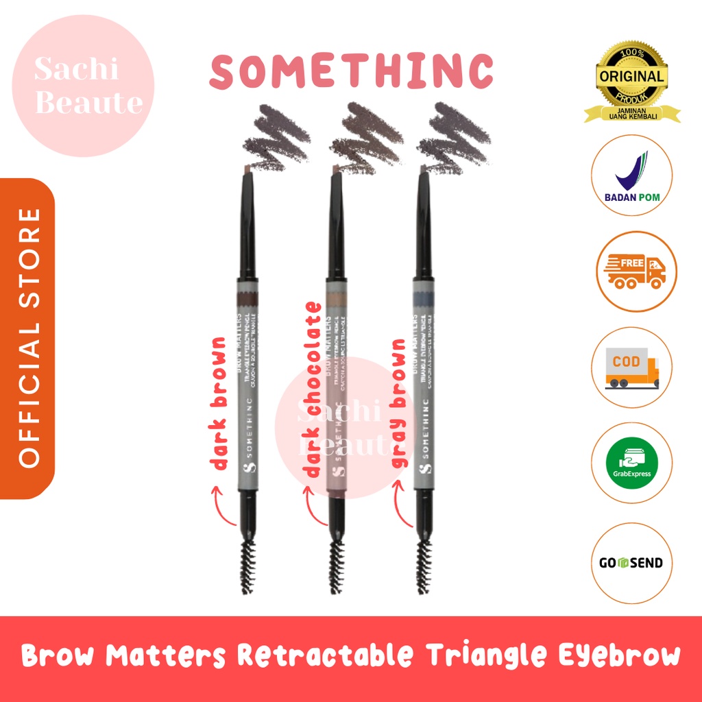 SOMETHINC BROW MATTERS Retractable Triangle Eyebrow - Pensil Alis Mekanik Tip Segitiga