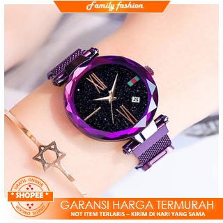 FF-BW500 Jam Tangan Wanita IMPORT Starry Night Sky Tali Rantai Magnet Mewah Jam Tangan Couple