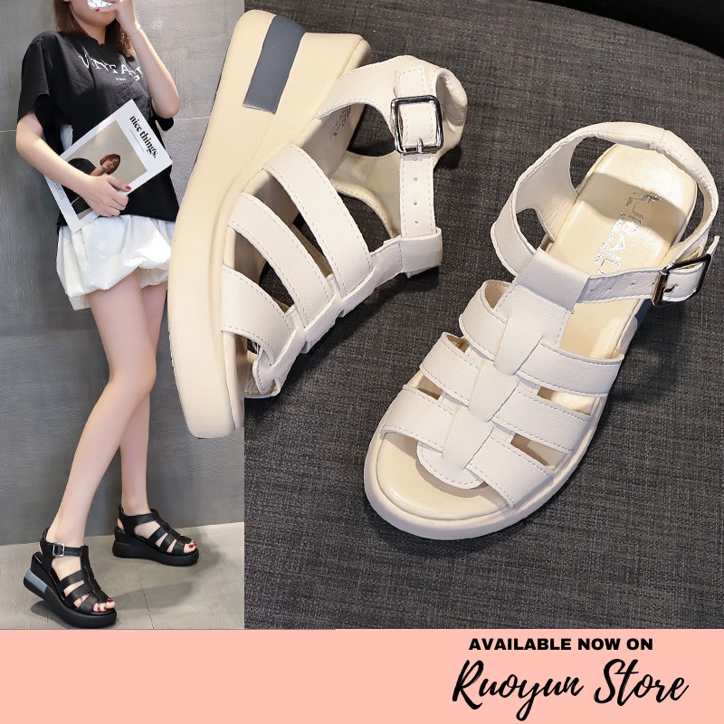 RYX - Demure Eloquence Sepatu Gesper Wanita Fashion Casual  - Ori Import