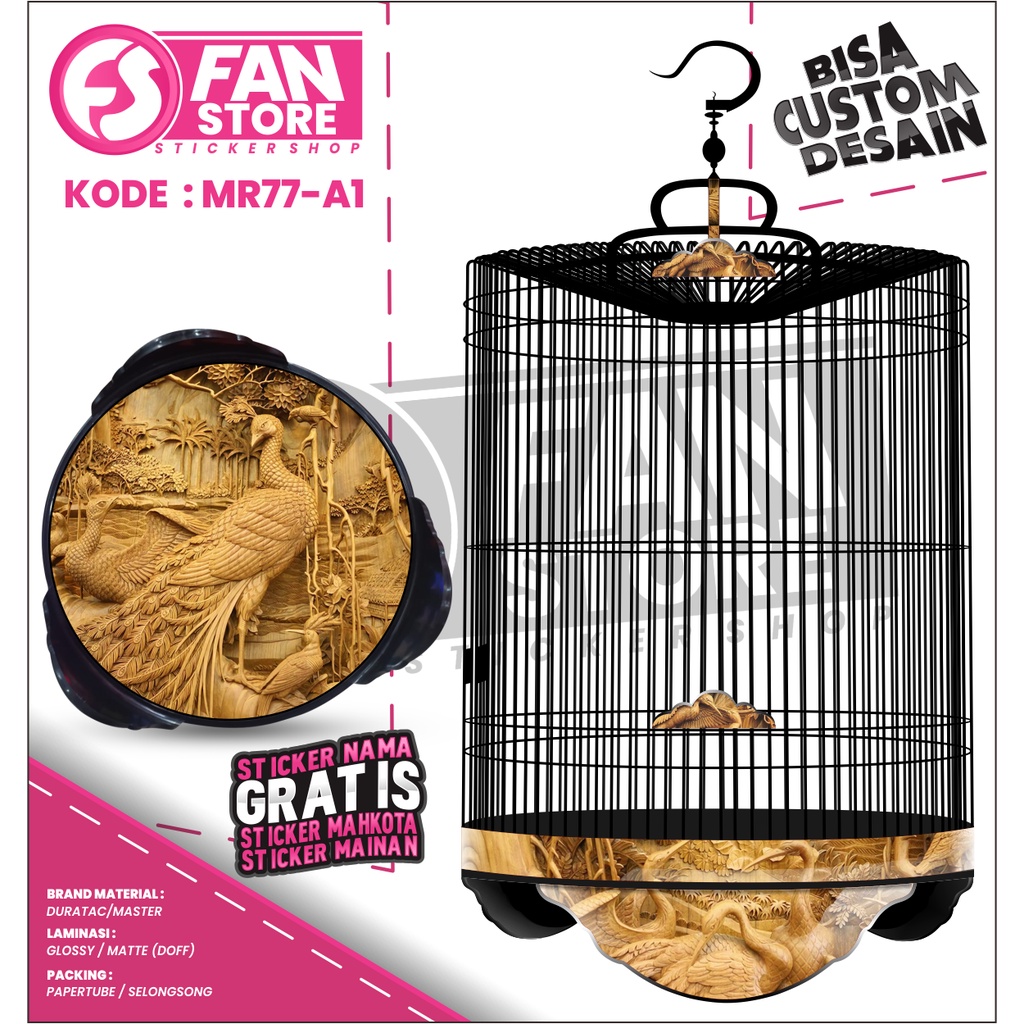 STICKER SANGKAR MURAI BATU - DECAL TEBOK MURAI BATU/KANDANG MURAI