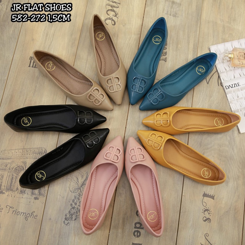 SEPATU TEPLEK WANITA JR FLAT SHOES 582-272 ORIGINAL BRANDED IMPORT BATAM TERBARU