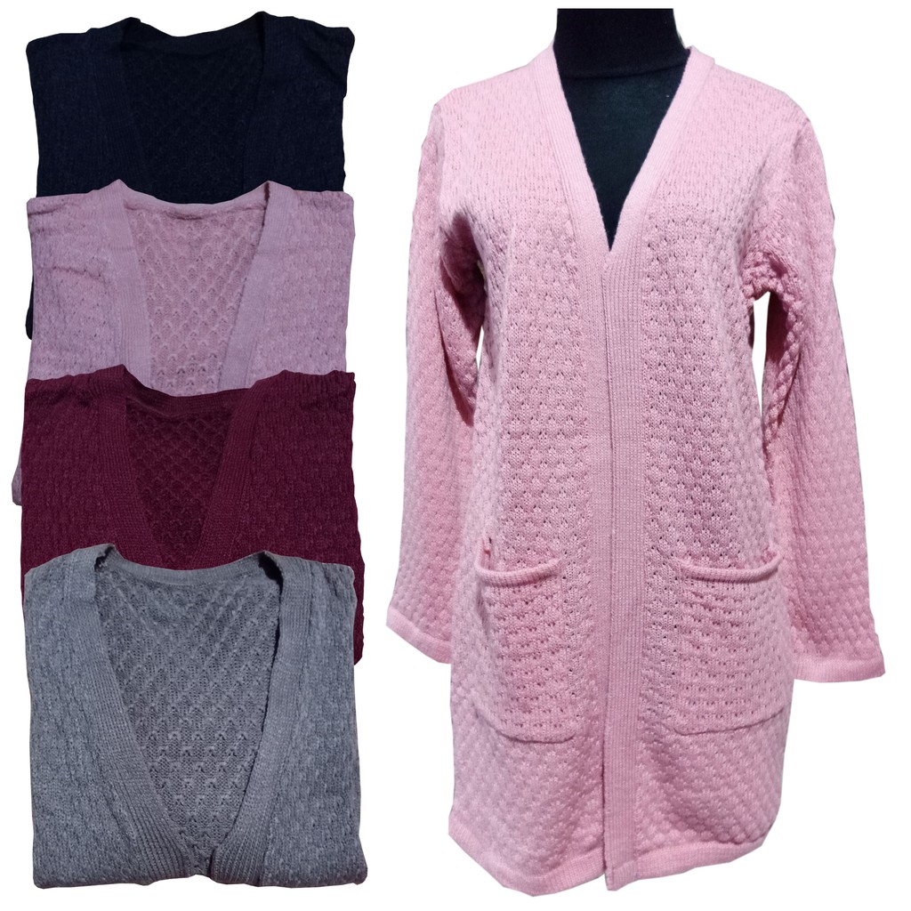Long Cardigan Motif Nanas