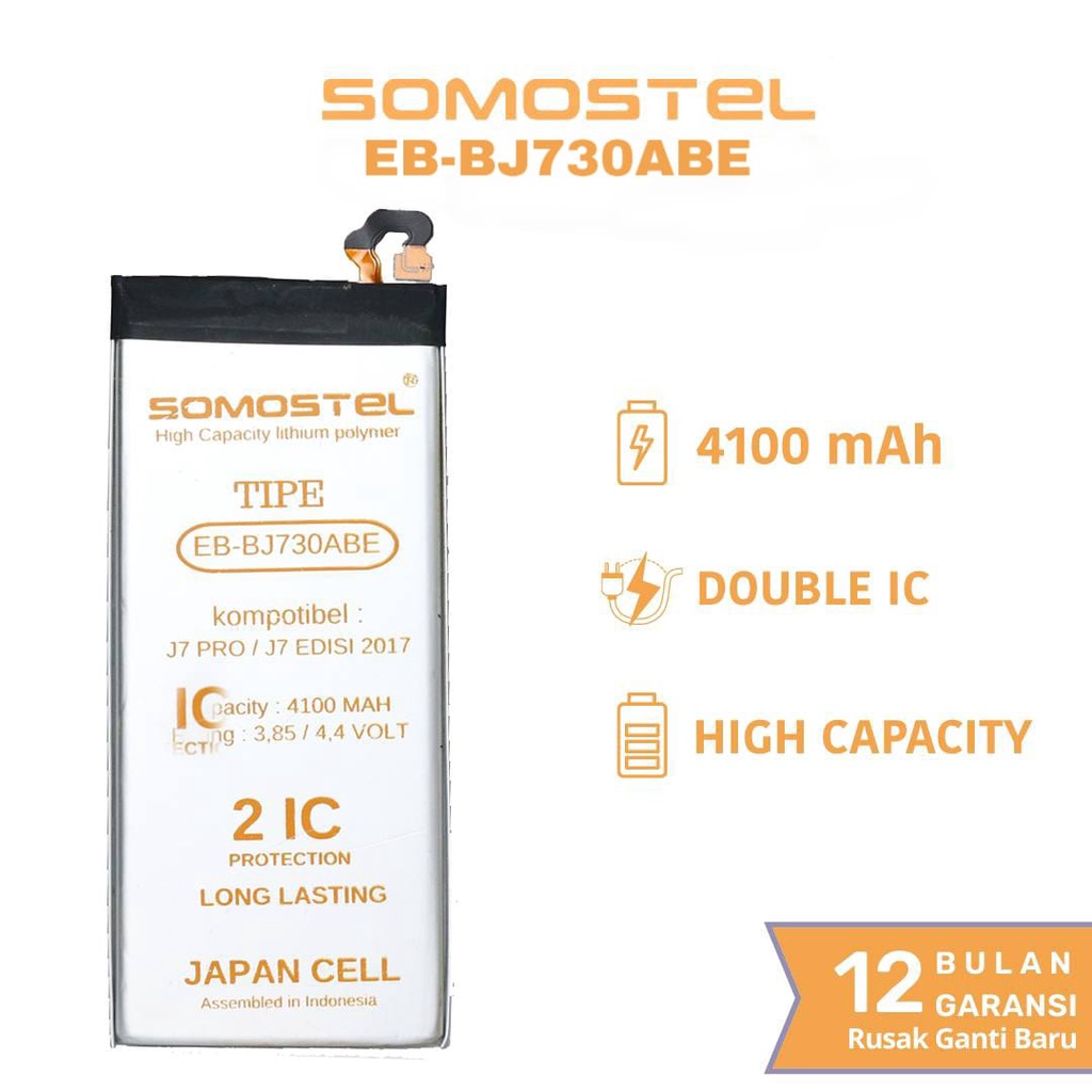 Somostel - EB BJ730ABE Samsung J7 Pro / J7 Edisi 2017 Batre Batrai Baterai