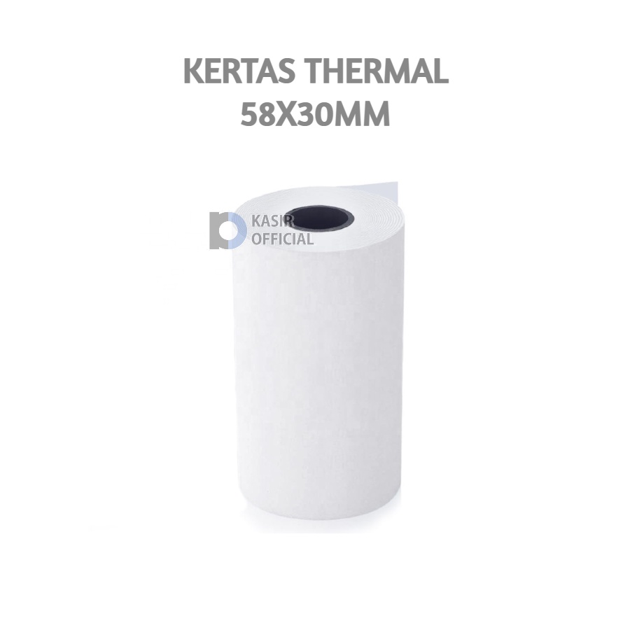 

Paket Kertas Thermal 58x30mm 1 Roll / Thermal Paper Receipt Struk Lebar 58mm Diameter 30mm Harga 1 Roll