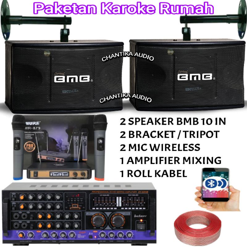 Speaker bmb 10 inch Paketan Karaoke garansi 3 tahun