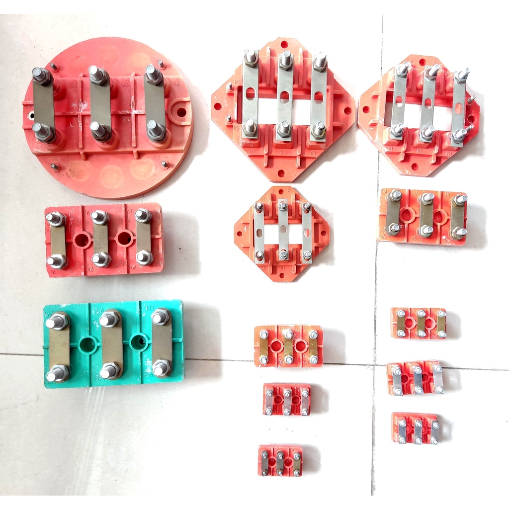 Terminal Block Motor Dinamo Y 160-180 Baut M6 - Suku Cadang Perbaikan Motor- Blok Terminal-Terminal 