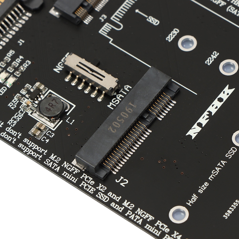 2 in 1 Kartu Adaptor Konverter NGFF MSATA SSD Ke SATA 3.0 Untuk PC