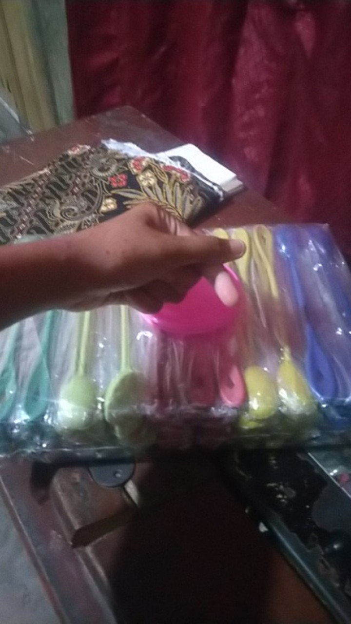 Isi 100pcs Sendok Jus Lokal Kemasan Plastik