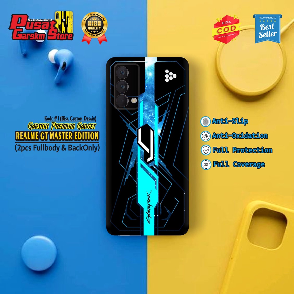 Garskin Realme GT Master Edition Skin Premium Motif Cyberpunk List(Isi 2pcs)