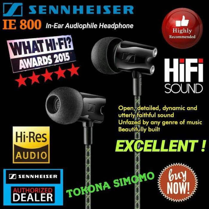 PROMO Sennheiser IE 800 / IE800 Audiophile Ear Canal Headphone Original MURAH