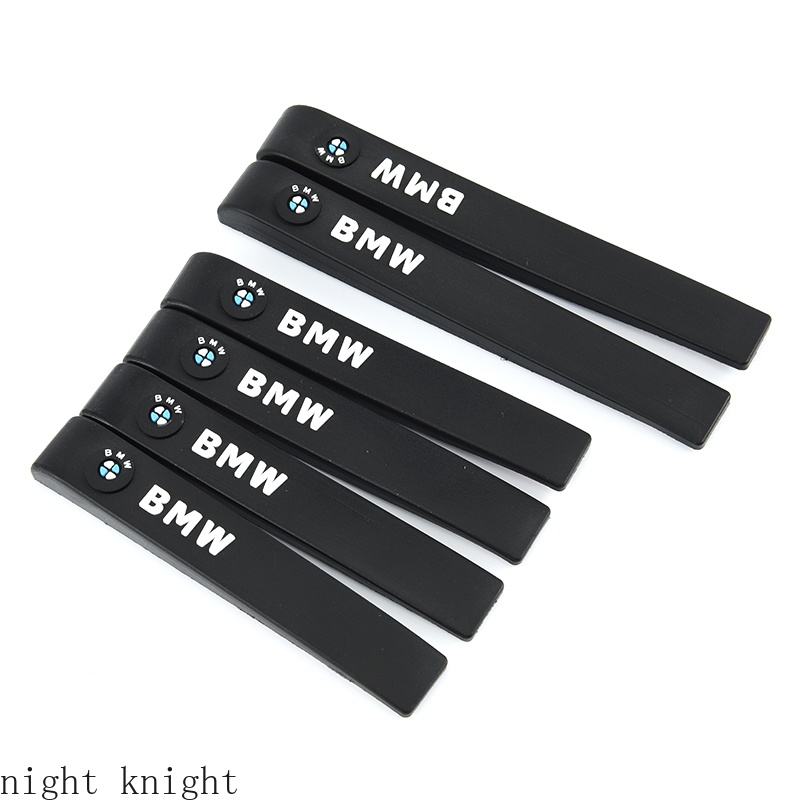 6pcs / Set Stiker Strip Pelindung Pinggiran Pintu Mobil Bmw Bahan Karet Anti Tabrakan