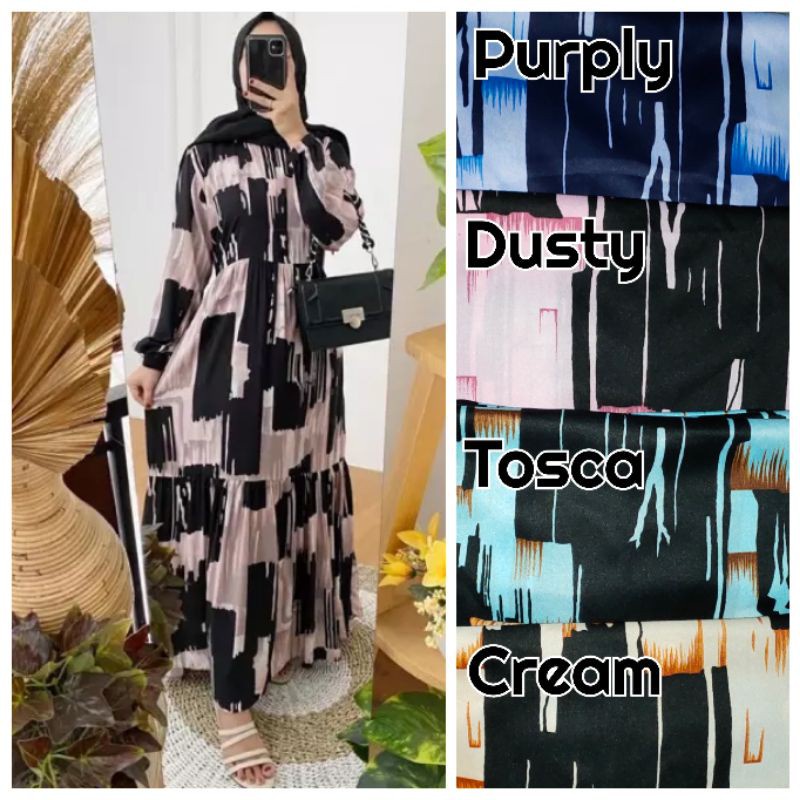 GAMIS HYGET MOTIF BUSUI - gamis murah mayung