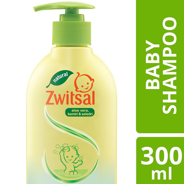 Zwitsal Baby Shampoo Natural Aloe Vera Pouch refill 250ml 250 ml