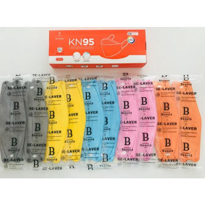 ( BISA COD ) Premiere Beaute Disposable Facemask || Masker KN95 EVO 4ply - Mixed BERGARANSI [Kode