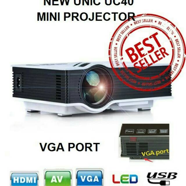 UNIC UC40+ Mini LED Projector 800