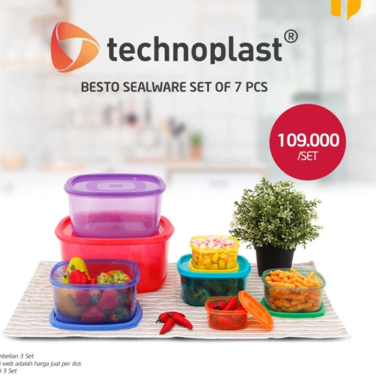 (PROMO FPQ97) DUSDUSAN bambang set tempat penyimpan makanan aman anti tumpah anti pecah ✷