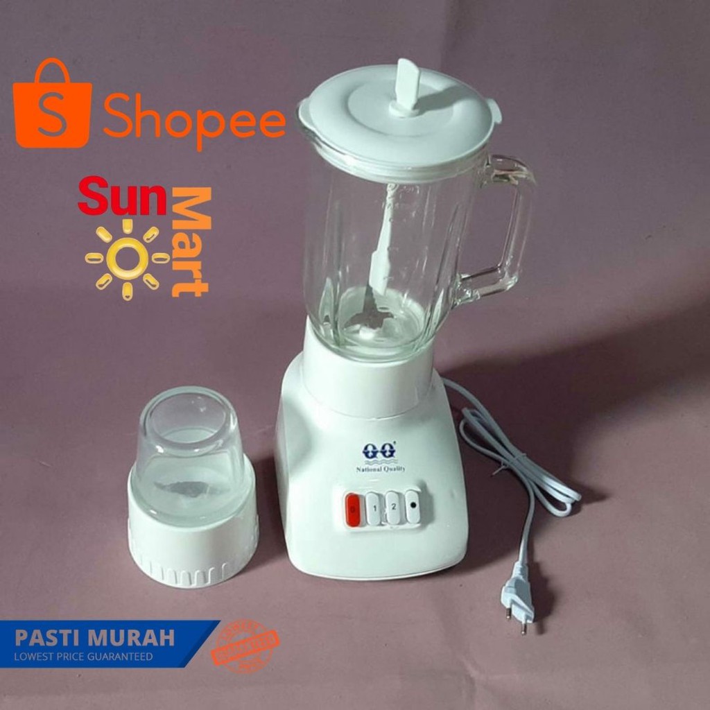 BLENDER MULTIGUNA MURAH KACA QQ NATIONAL GMM 18 PUTIH