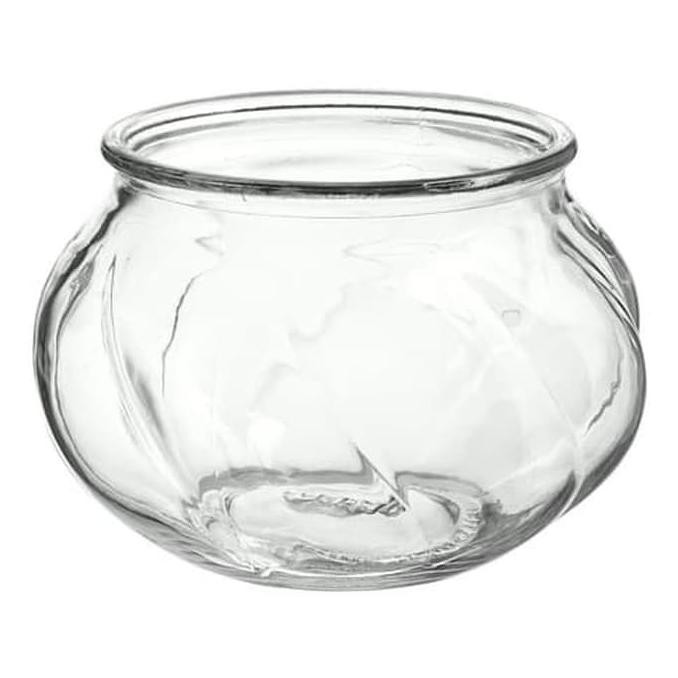Salestok14- A632 Ikea Pot Bunga Kaca Bening Bulat - Vas Bunga Kering
