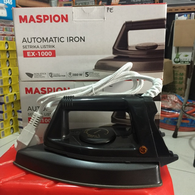 Setrika Baju Maspion EX-1000 Listrik Automatic Iron Gosokan EX1000 [GARANSI RESMI MASPION 1 TAHUN]