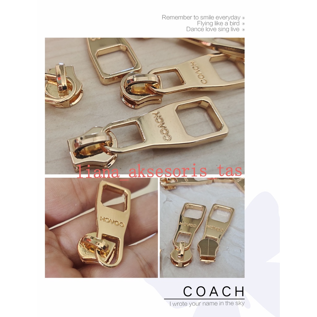 Image of Kepala Resleting Tas no 5 Impor (@1 pcs) untuk daun resleting tas selempang, tas rajut, tas cewek #7