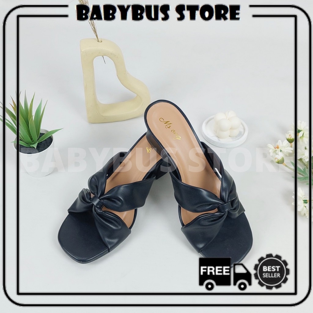 BBS MSH 03 Sandal High Heels Hak Tahu Pita Wanita Impor Murah