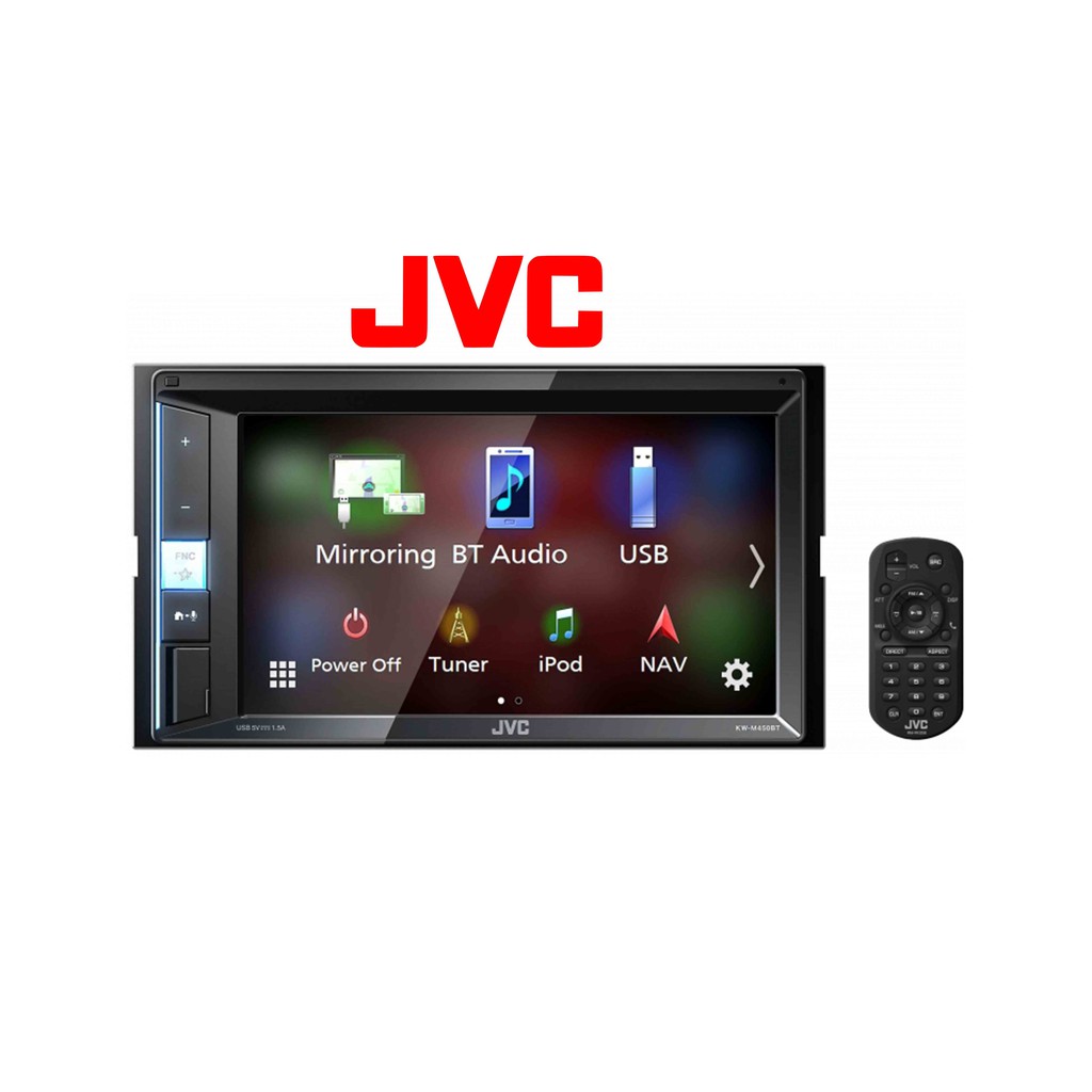 Double Din Digital Audio Multimedia 6.2 inch JVC KW-M450BT Smartphone Mirroring Full Features