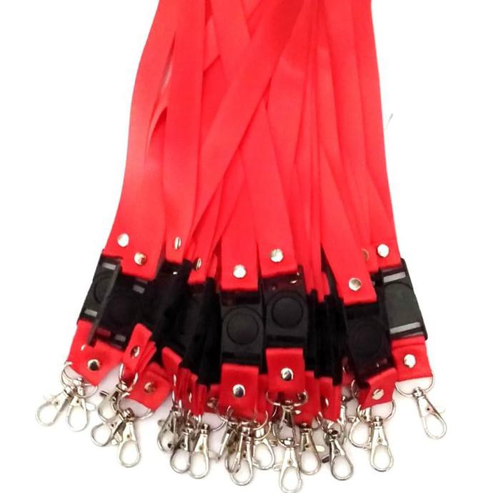 

Cuci Gudang Awal Tahun Tali lanyard / tali id card 2cm stopper - Merah Diskon
