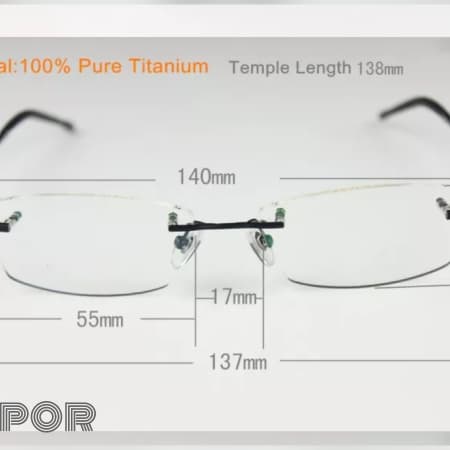 Frame Kacamata Frameless Fl7 Kaca Mata Minus Plus Pria Wanita Rimless New