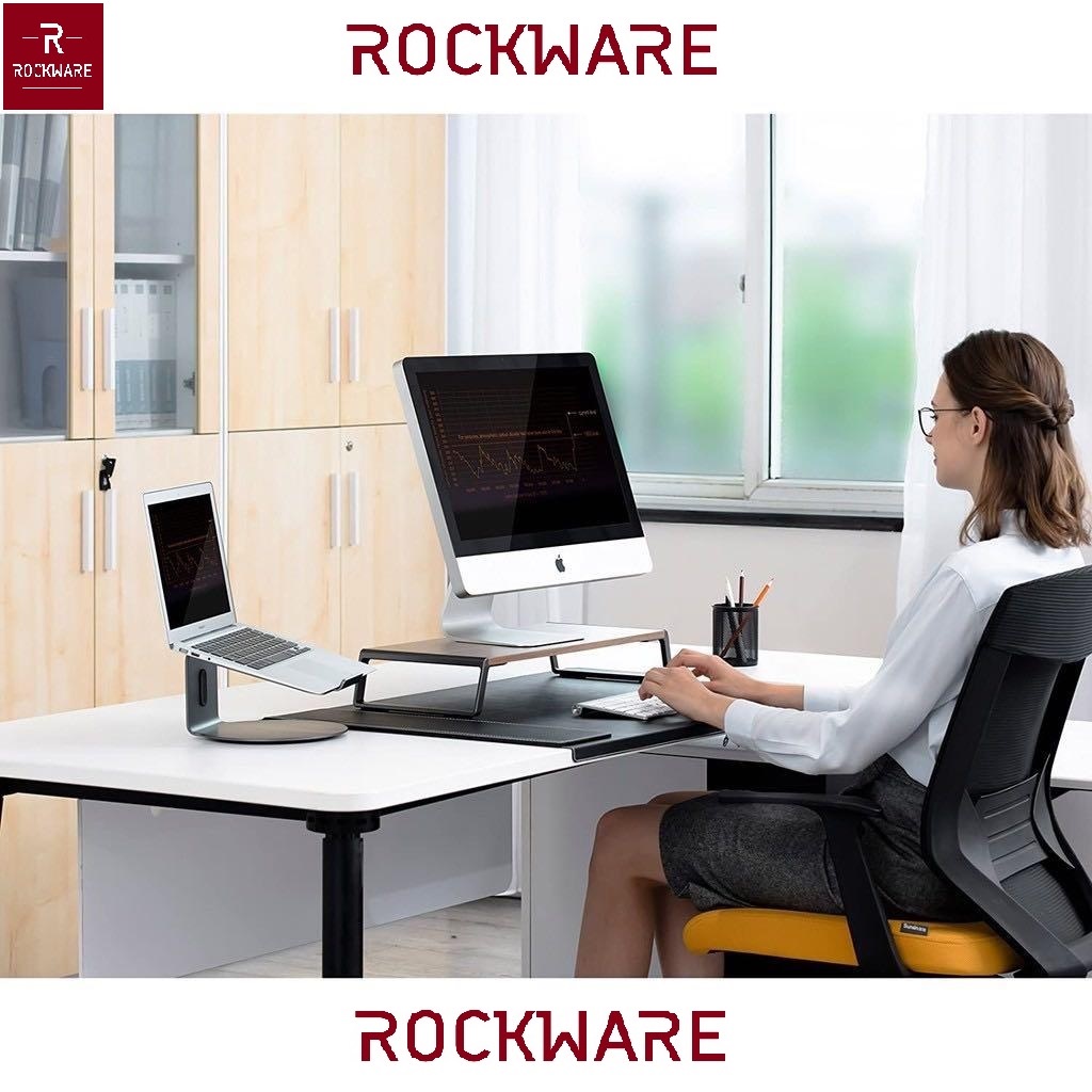 ROCKWARE RW-MSO01 - Desktop Monitor Stand Riser Organizer