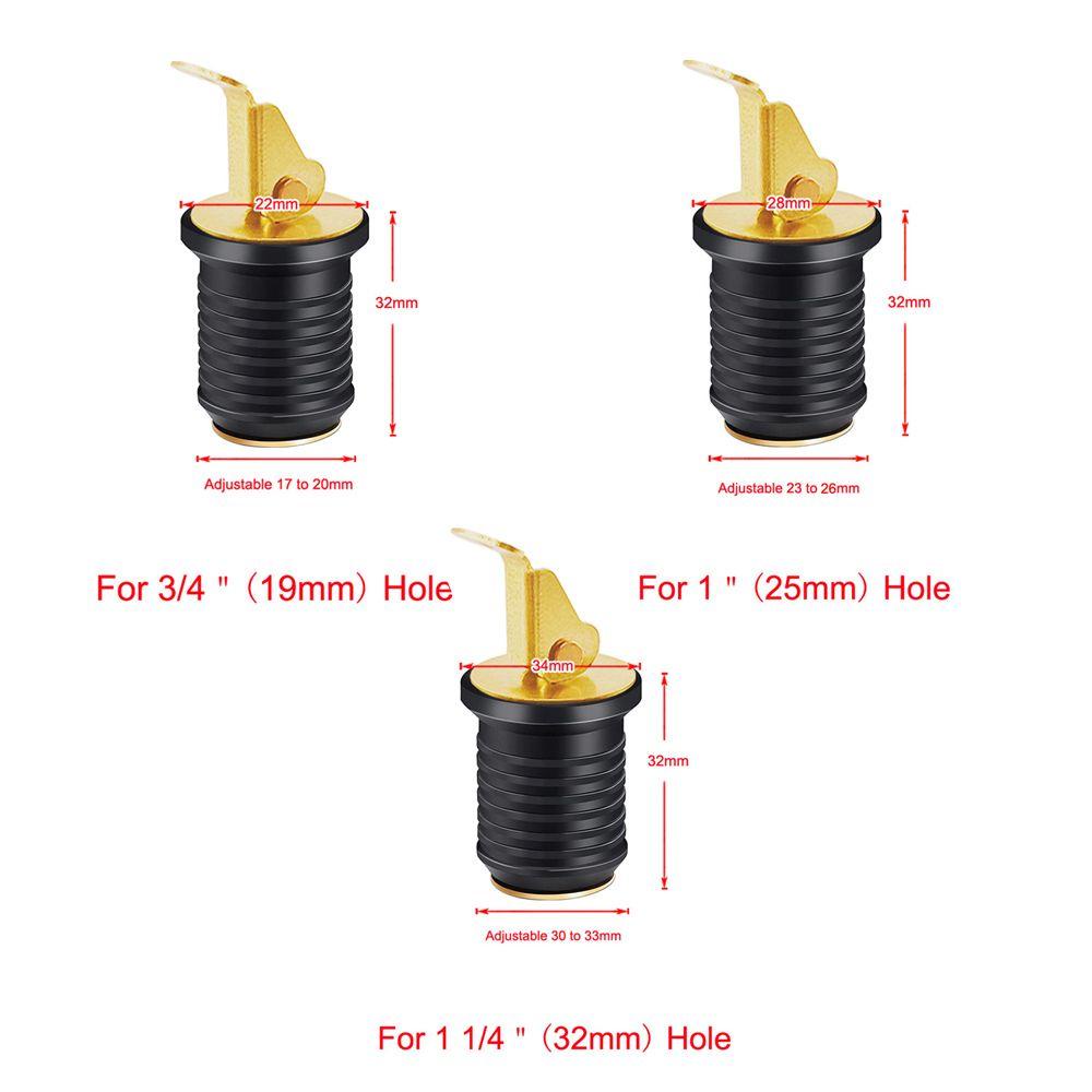 Preva Marine Drain Plug Stopper Kuningan Olahraga Luar Universal Lambung Lambung Lubang Colokan Stop Kontak Bung Kano Snap Ketat Gaya Flip