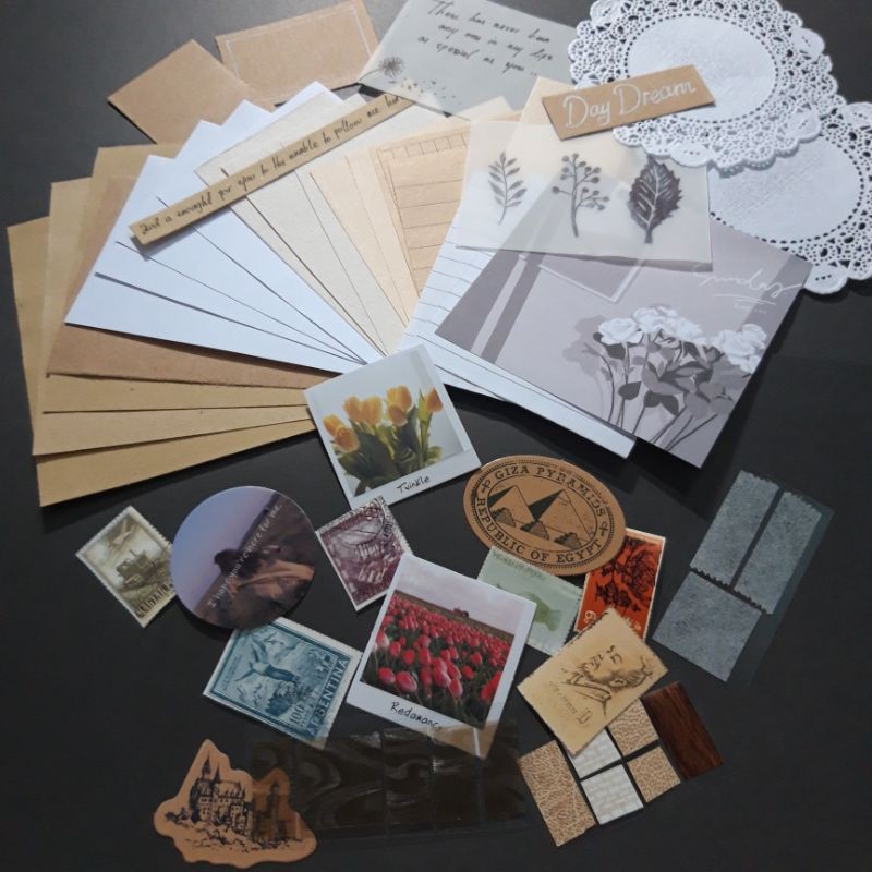42 PCS MINI VINTAGE JOURNALING KIT-3
