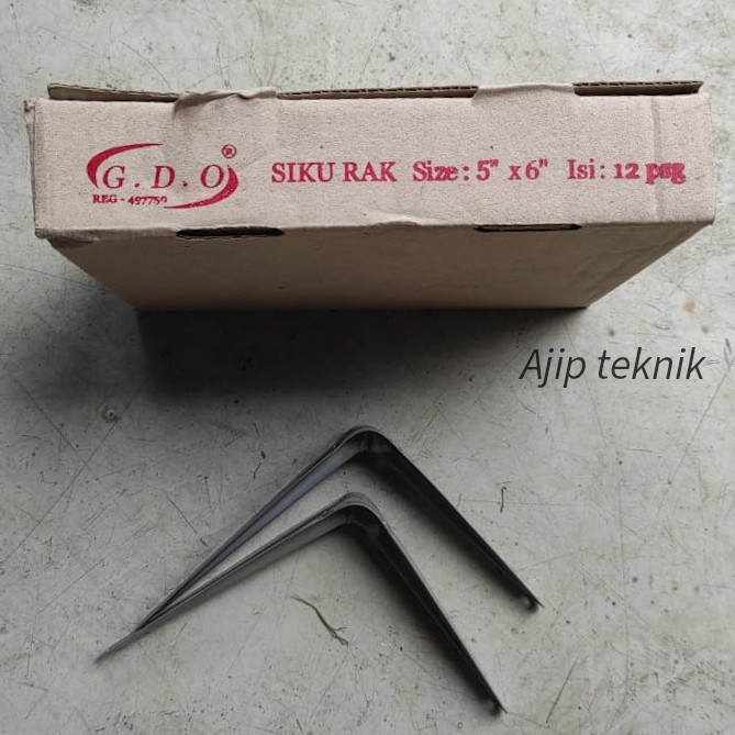 Siku rak dinding besi ukuran 5x6 per pasang