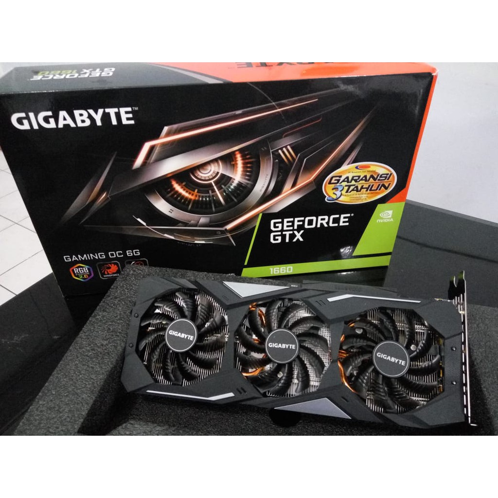 VGA CARD GAMING Gigabyte N1660 OC-6GD 6GB / GIGABYTE VGA NVIDIA GV-N1660OC-6GD