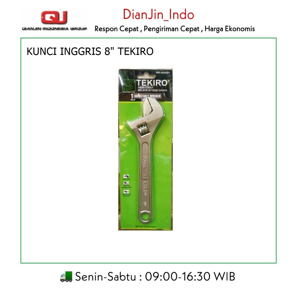 KUNCI INGGRIS TEKIRO ASLI / ADJUSTABLE WRENCH TEKIRO ORIGINAL