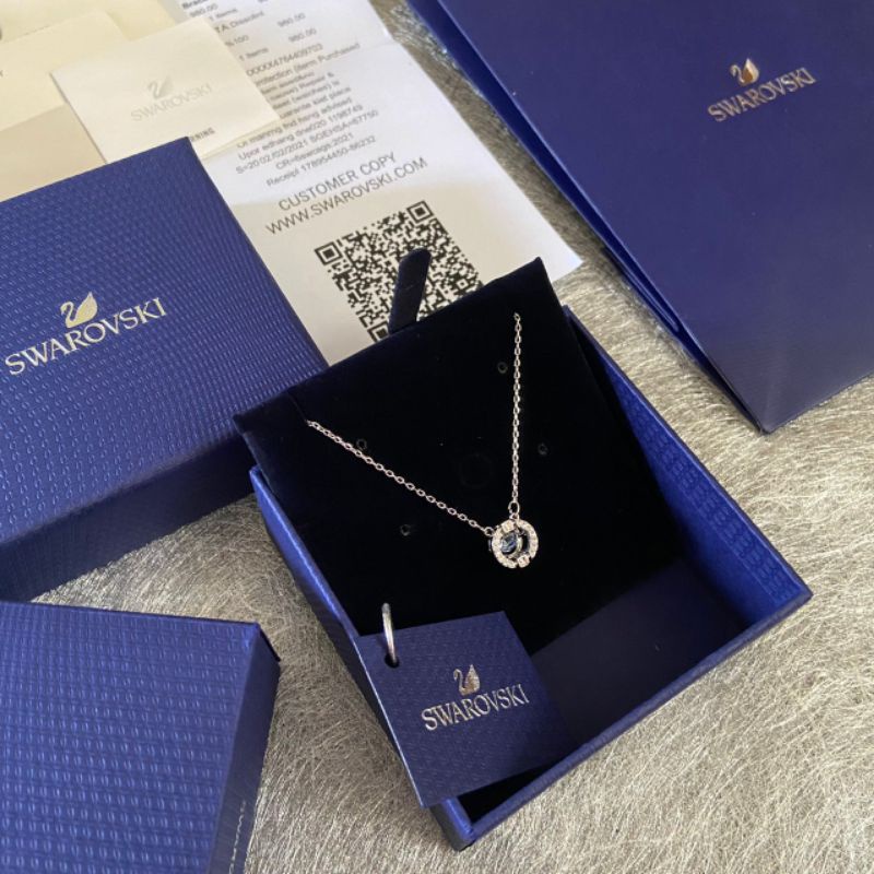 Swarovski diamond crystal necklace kalung gift set pendant