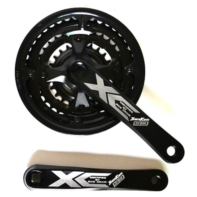 XINMA MX Gigi Crank Sprocket Sepeda Aluminium 24T 34T 42T 7/8 Speed - JM311P - Black