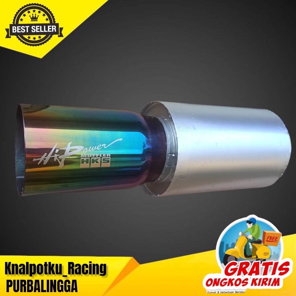 [SERBA 35.000] Knalpot Mobil Racing HKS HI-Power Raibnow Murah Suara Bass Knalpot Racing Mobil Kenal