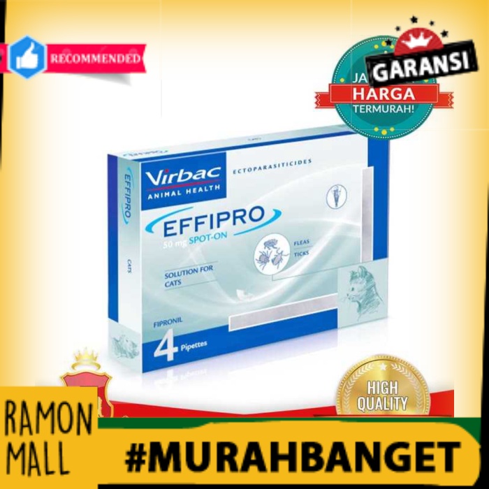 PET promo  Effipro Cat 50 MG Obat Tetes Kutu Virbac Ampuh Diskon