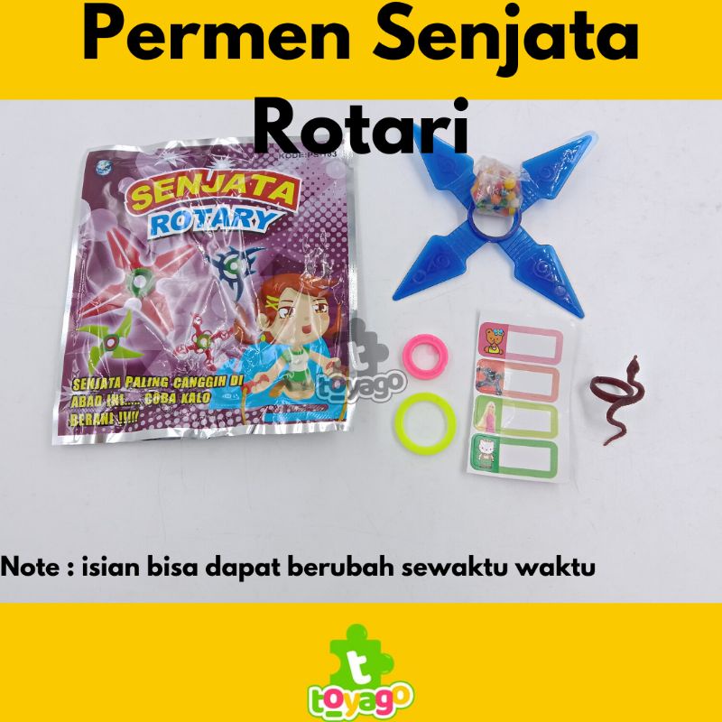 Permen Senjata Rotari Berhadiah Langsung Isi 20 Pcs Grosir Murah ( Aman dan Halal )