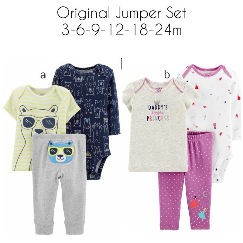 Set Jumper Bayi import/ Jumper bayi dan celana catell/ baby jumper/ baju bayi jumper