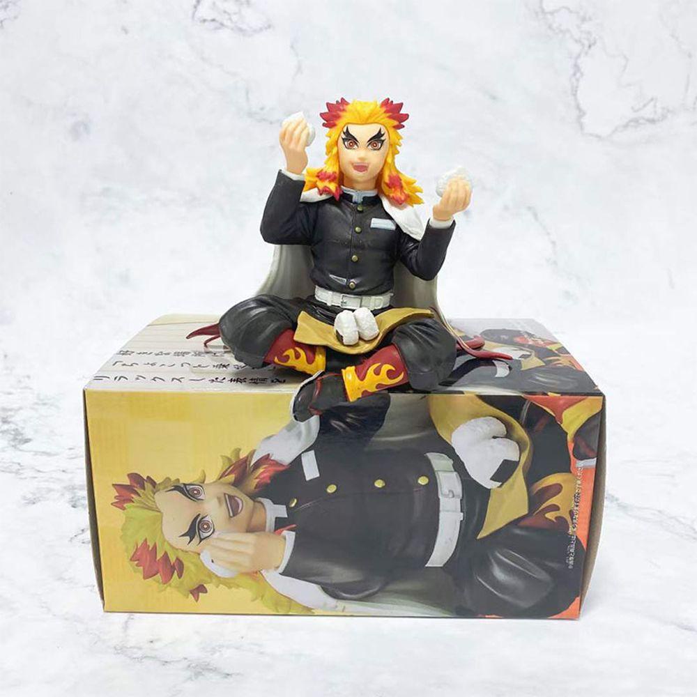 [Elegan] Demon Slayer Action Figure Mainan Anak Desktop Dekorasi Anak Hadiah Shinobu Q Versi Boneka Ornamen Uzui Tengen Posisi Duduk Tokoh Anime