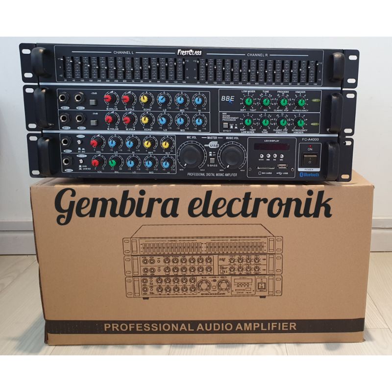 power ampli bluetooth firstclass fc a4000 amplifier mixer Bbe proceccor fca4000