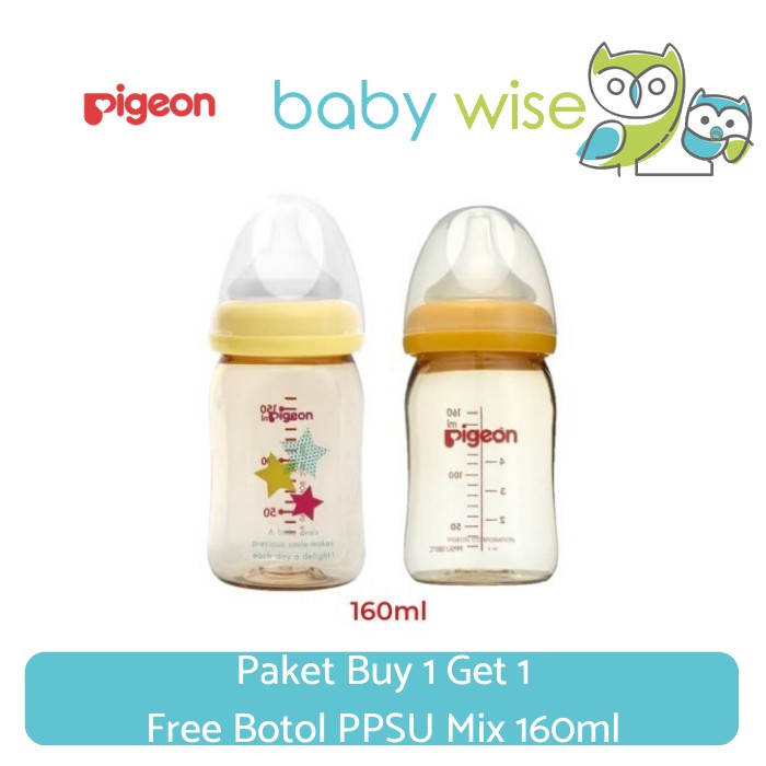 Pigeon Paket Buy 1 Get 1 Free Botol PPSU Mix 160ml