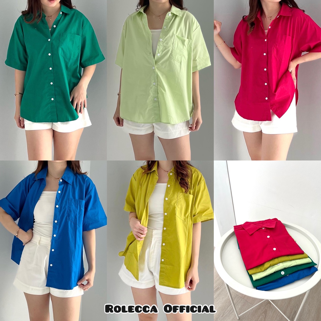 [ ROLECCA ] Hyuna Basic Shirt / Kemeja Wanita
