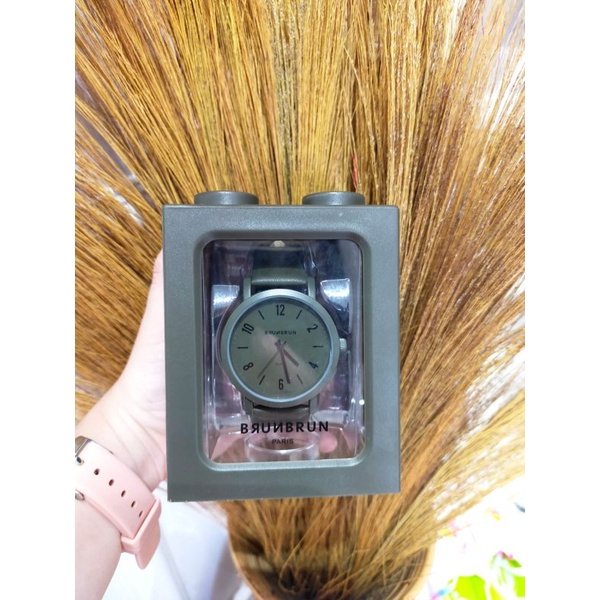 JAM TANGAN NATHAN OLIVE BRUNBRUN PROMO