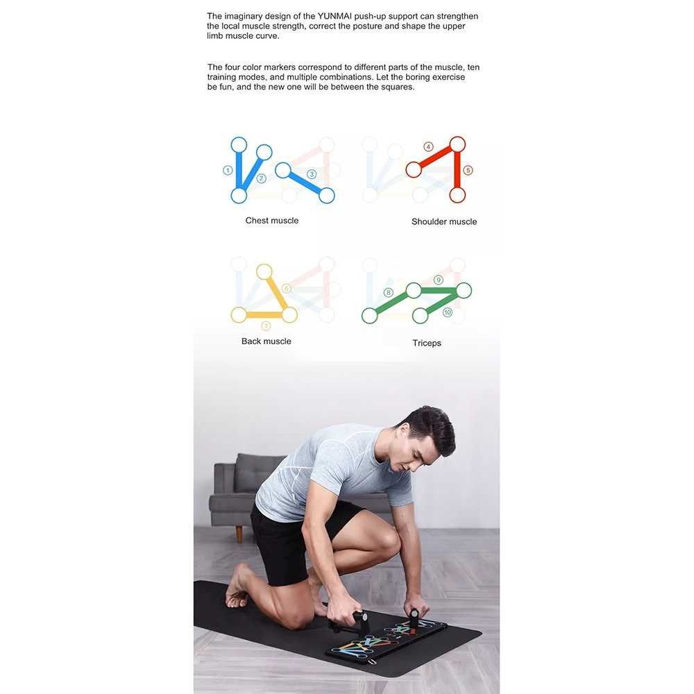 Paling Dicari ! Xiaomi Mijia Yunmai Portable Push-up Training Board - YMPB- A601